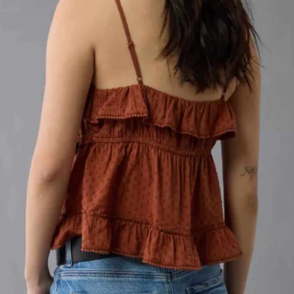 AE V-Neck Ruffle Cami Top - Picture 2 of 8